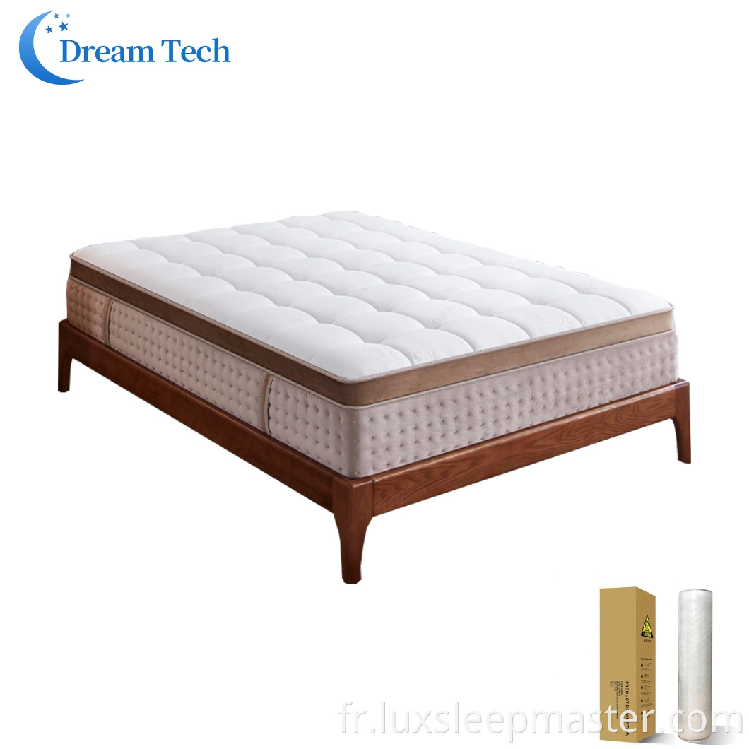 Matelas à ressorts hélicoïdaux de poche de mousse de meubles de maison d'hôtel de chambre à coucher en gros